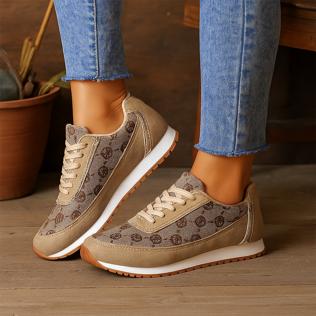 Constantine Women's Floral Lace-Up Sneakers Lightweight Casual Fashion for Walking/Running